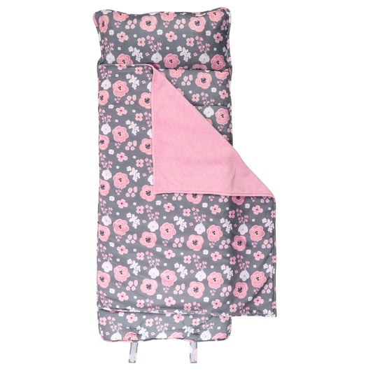All Over Print Nap Mat - Charcoal Flower