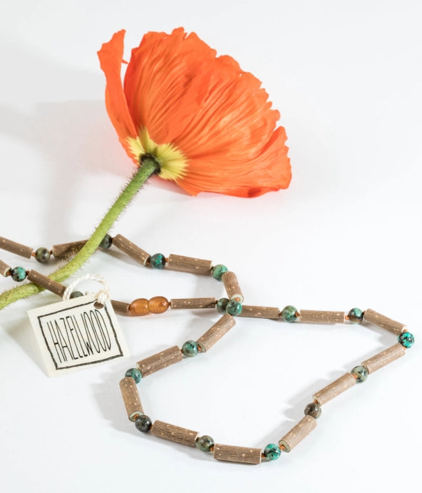 Hazelwood + Turquoise Jasper Necklace