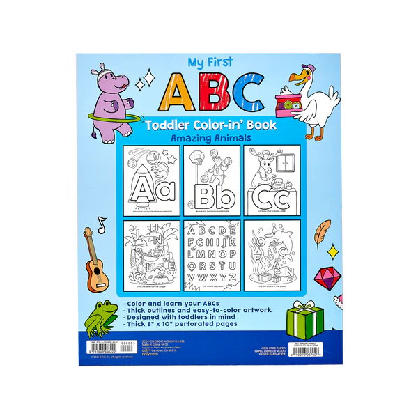ABC: Amazing Animals Toddler Coloring Book