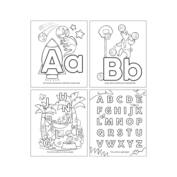 ABC: Amazing Animals Toddler Coloring Book