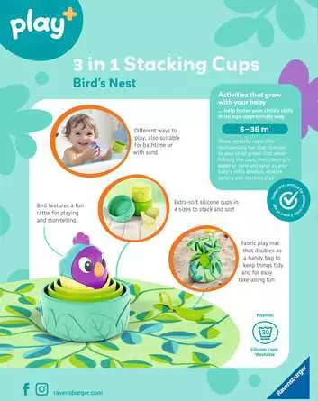 3-in-1 Stacking Cups Bird's Nest