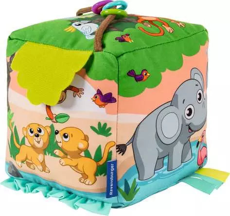 Roll and Play Sound Cube Wild Animals