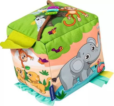 Roll and Play Sound Cube Wild Animals