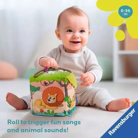Roll and Play Sound Cube Wild Animals