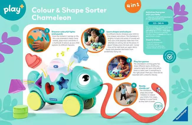 4-in-1 Colour and Shape Sorter Chameleon