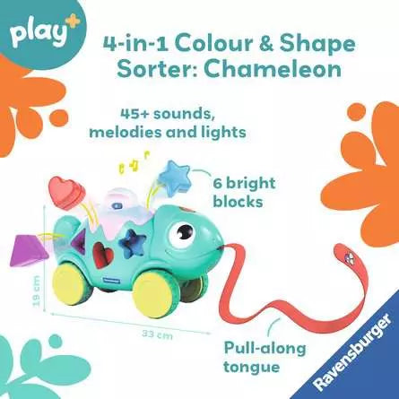 4-in-1 Colour and Shape Sorter Chameleon
