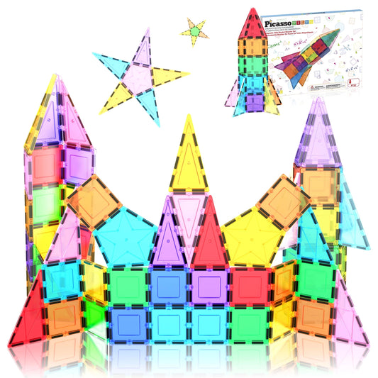 32pc Rocket Magnetic Tile Building Set