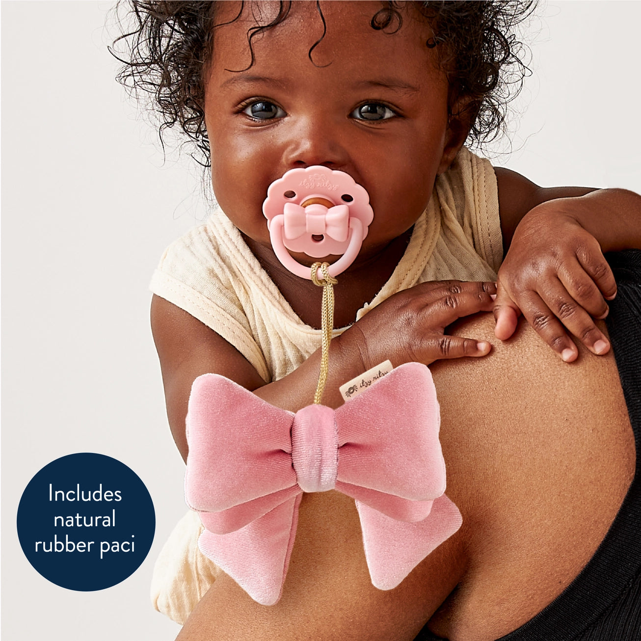 Bitzy Pal Natural Rubber Pacifier & Stuffed Animal