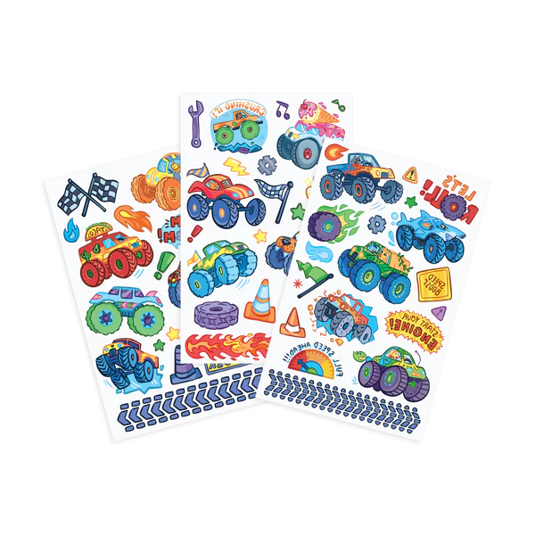 Tattoo-Palooza Temporary Tattoos - Monster Truck - 3 Sheets