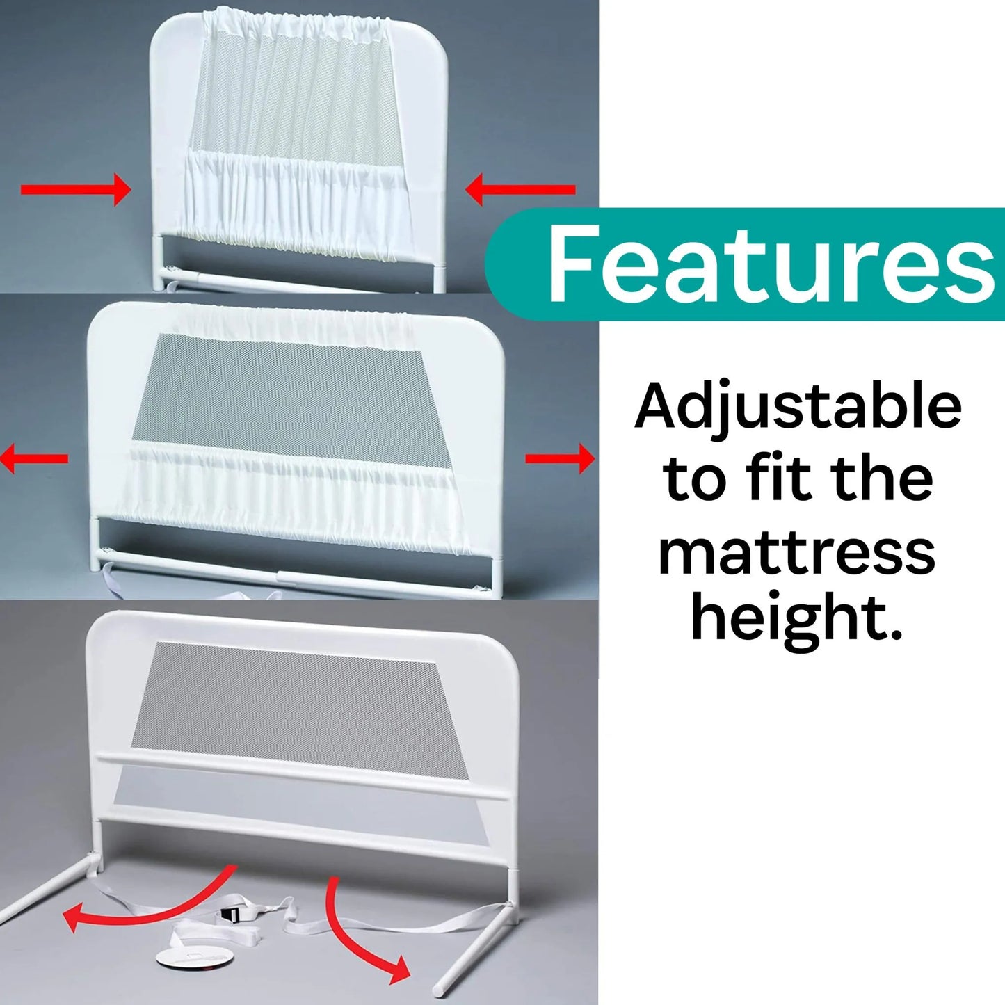 Children’s Mesh Bed Rail Telescopic