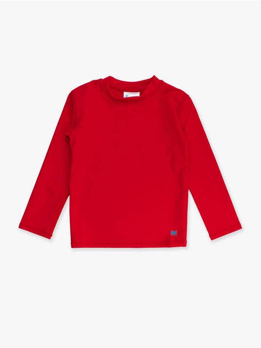 Boys Vintage Red Long Sleeve Rash Guard