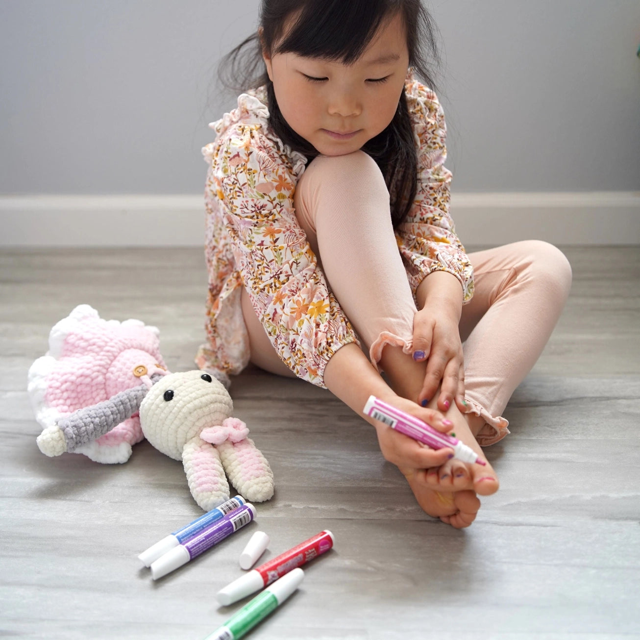Blazin' Blue Piggy Paint Pen Non-Toxic Kids Nail Polish