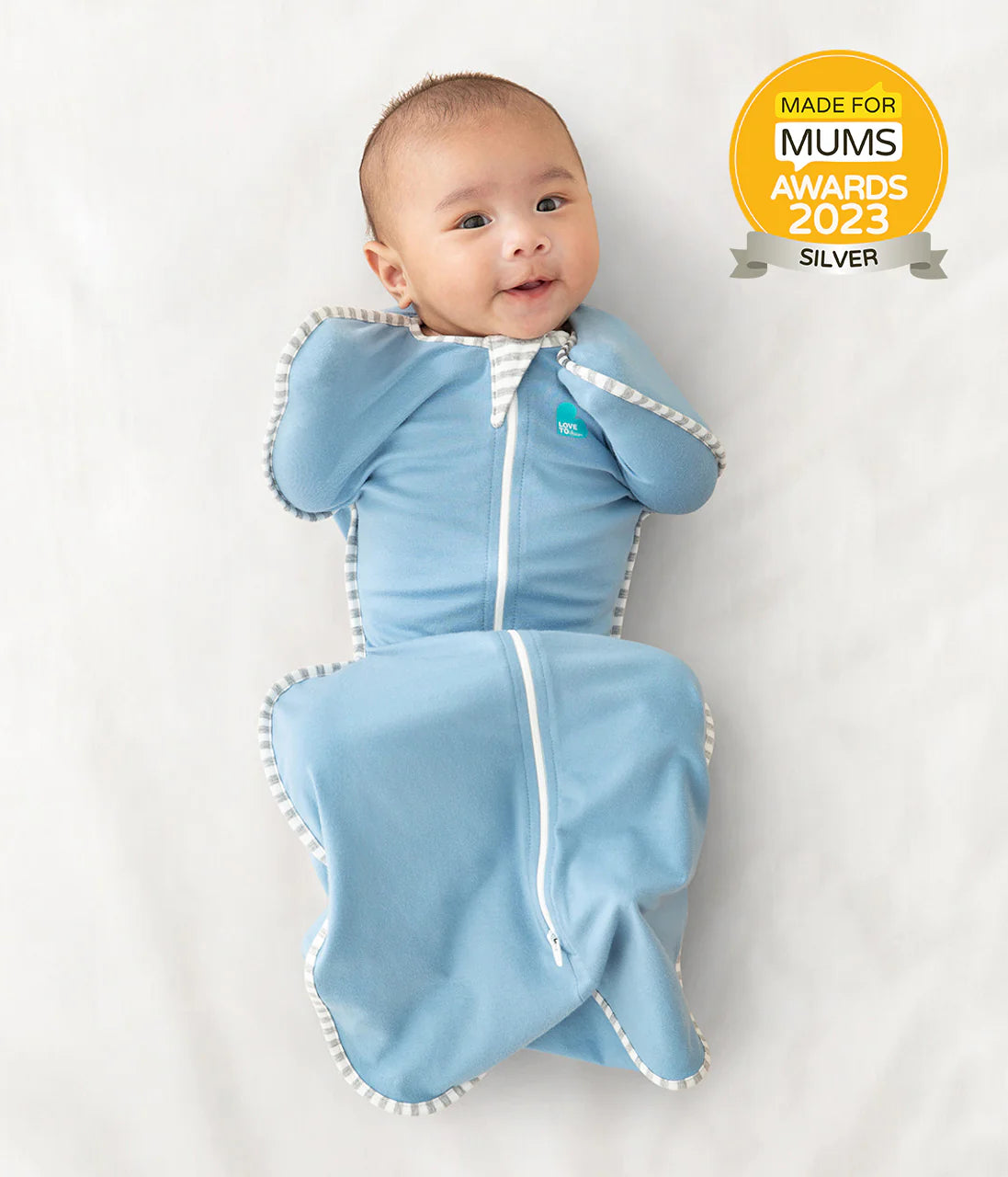 Swaddle Up™ 1.0 Tog Stretch Cotton - Dusty Blue