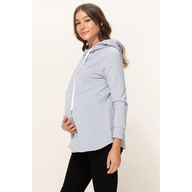 Half Zip French Terry Nursing Hoodie