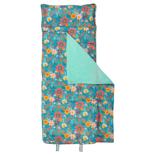 All Over Print Nap Mat - Turquoise Flower