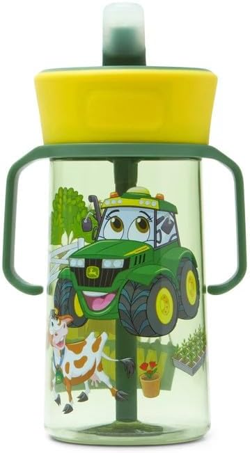 John Deere 12oz Pop Up Straw Trainer Cup