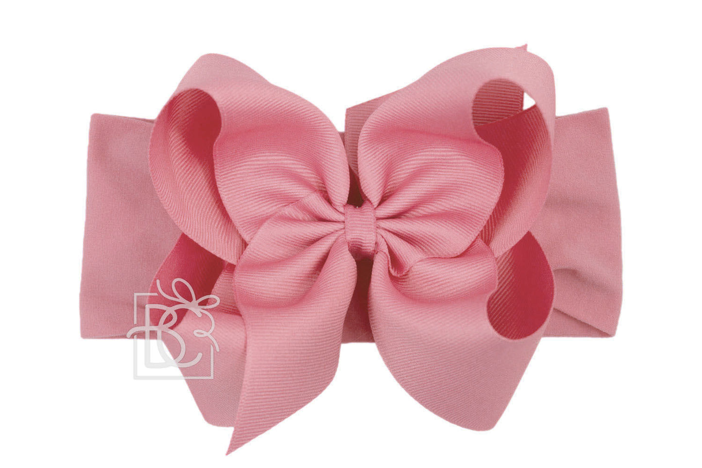 Wide Pantyhose Headband W/Classic Grosgrain Bow- 5.5” XL Bow