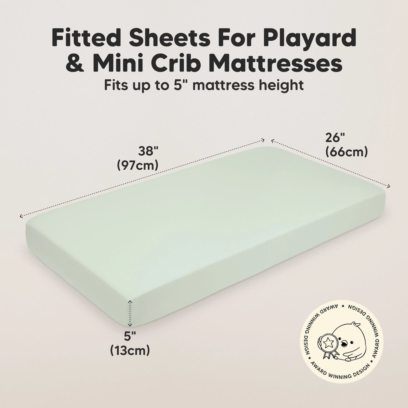 Soothe Fitted Mini Crib Sheets or Pack N Play