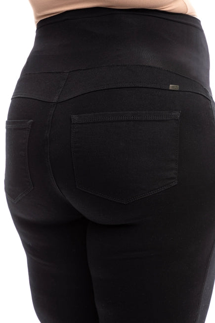 Plus Maternity 28" Butter Skinny w/ Bellyband in Black
