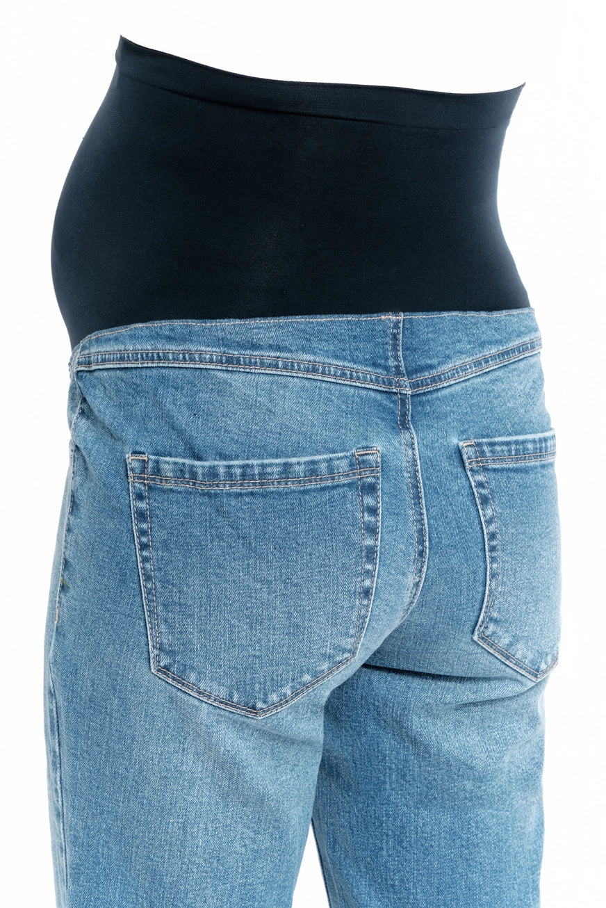 Maternity 32” Relaxed Straight Leg Jean w/ Bellyband- Samuel