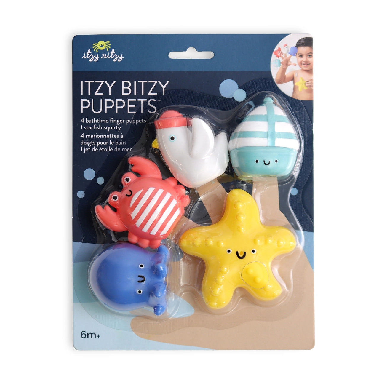 Nautical Itzy Bitzy Puppets™ - Bath + Storytelling Toys