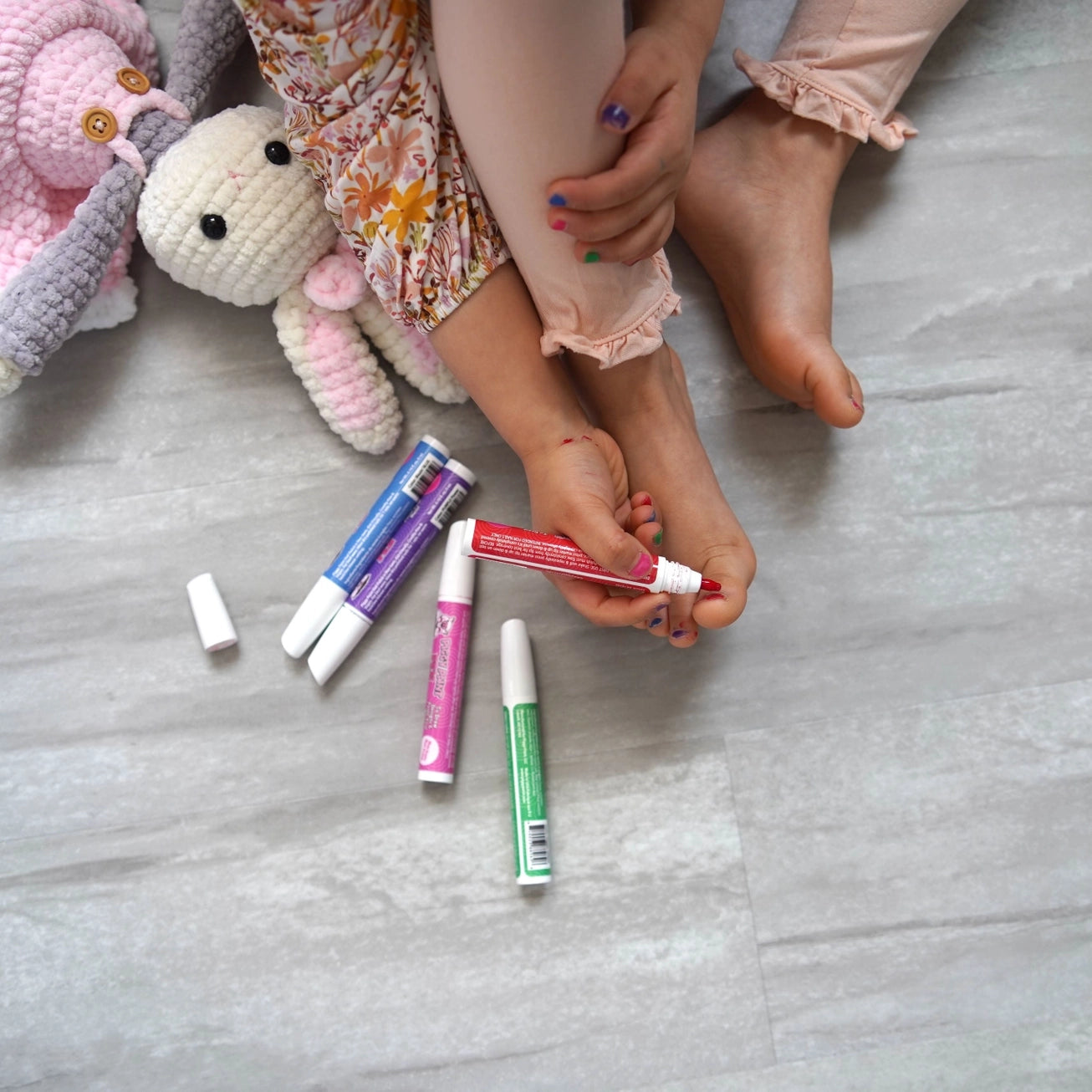 Blazin' Blue Piggy Paint Pen Non-Toxic Kids Nail Polish