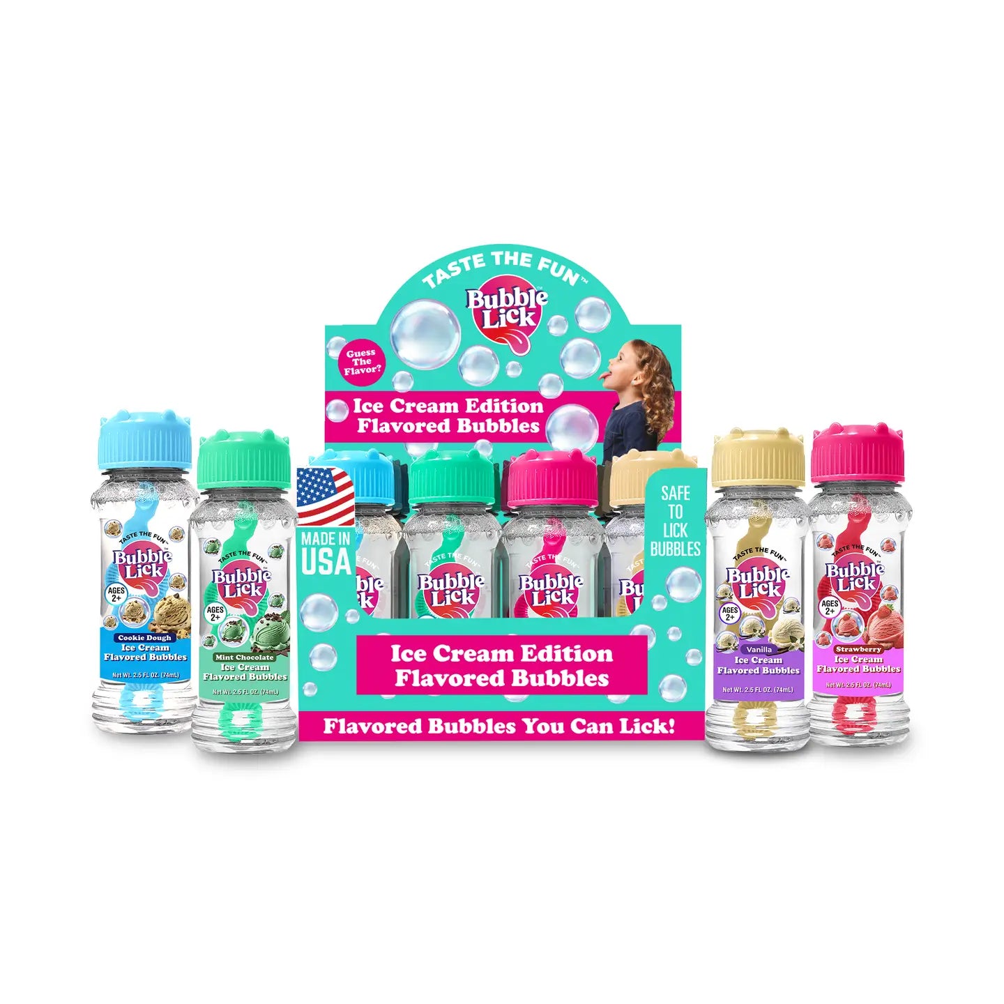 Bubblelick Ice Cream Edition - Flavored Bubbles