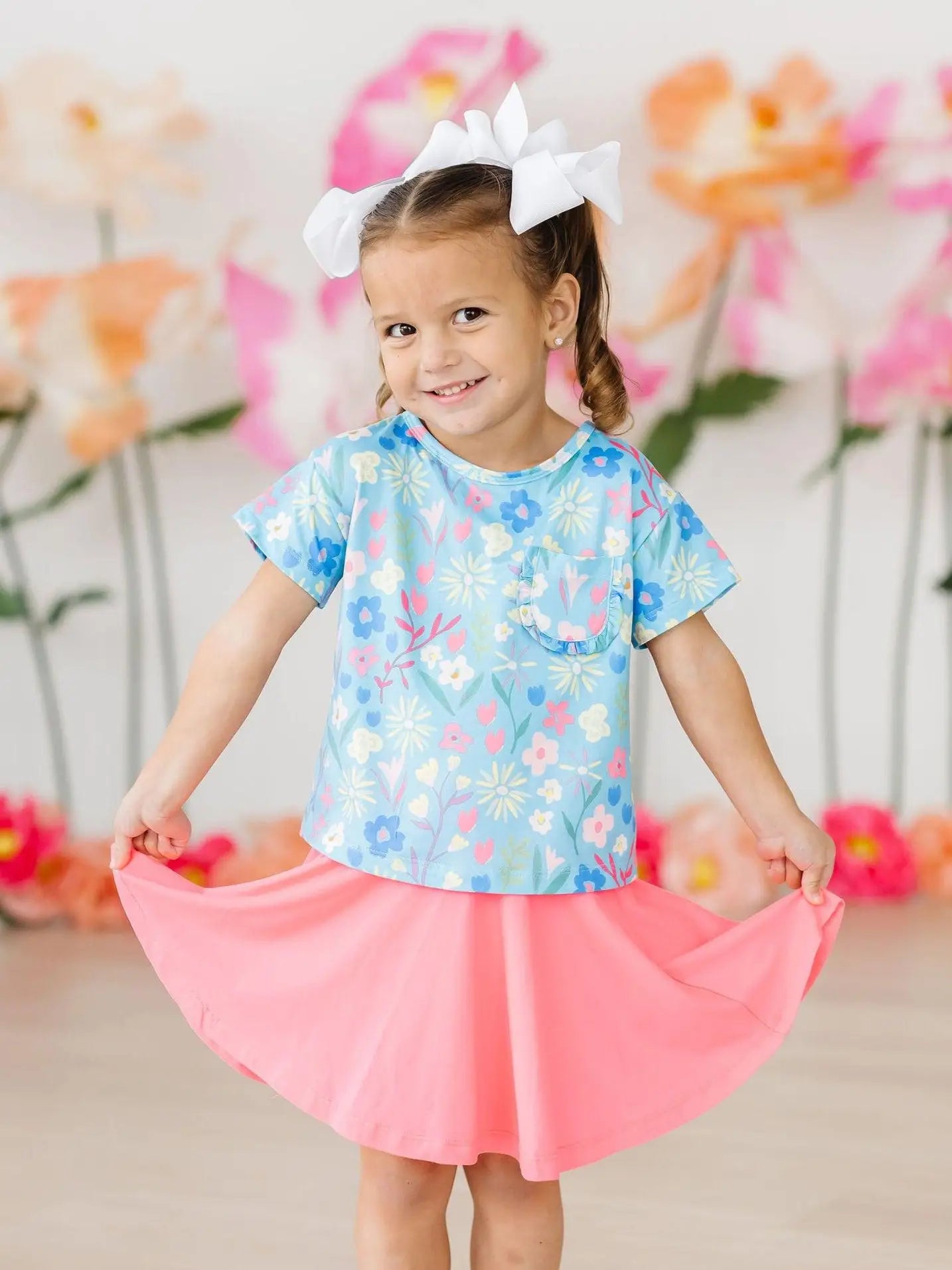 Springtime Splendor Ruffle Pocket Tee