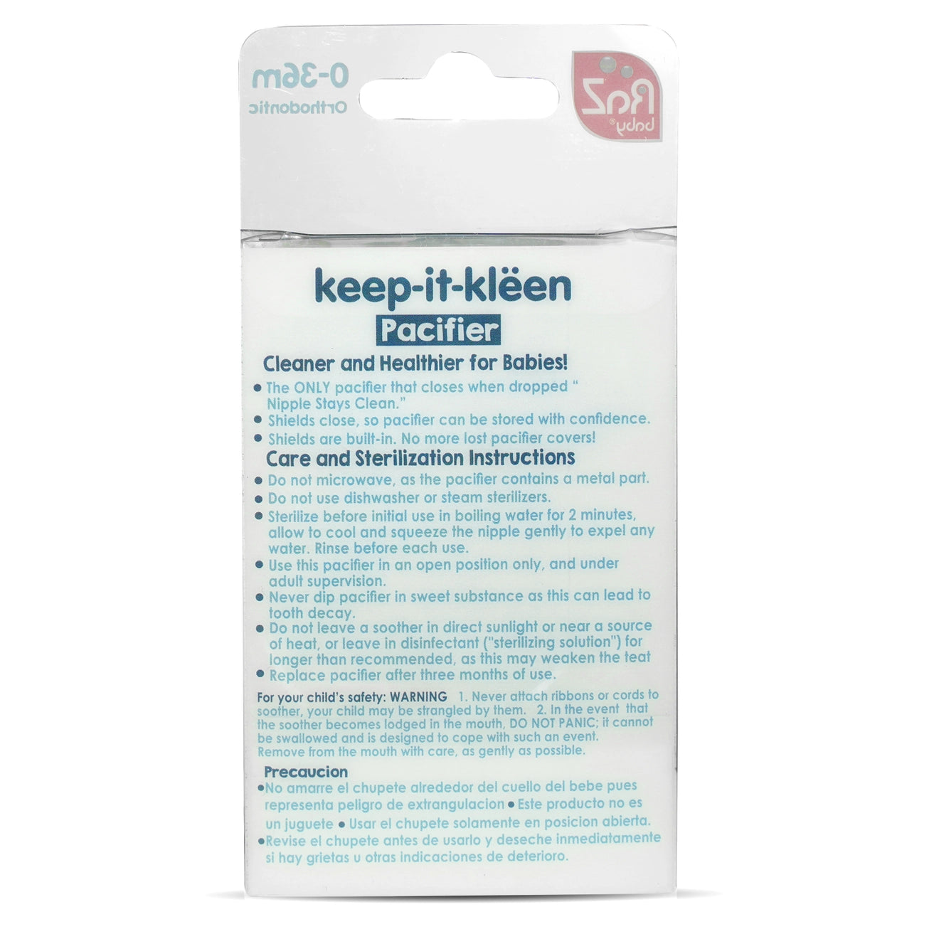 Keep-It-Kleen Pacifier 2PK - Grey & Pink