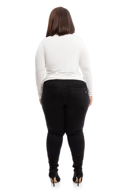 Plus Maternity 28" Butter Skinny w/ Bellyband in Black