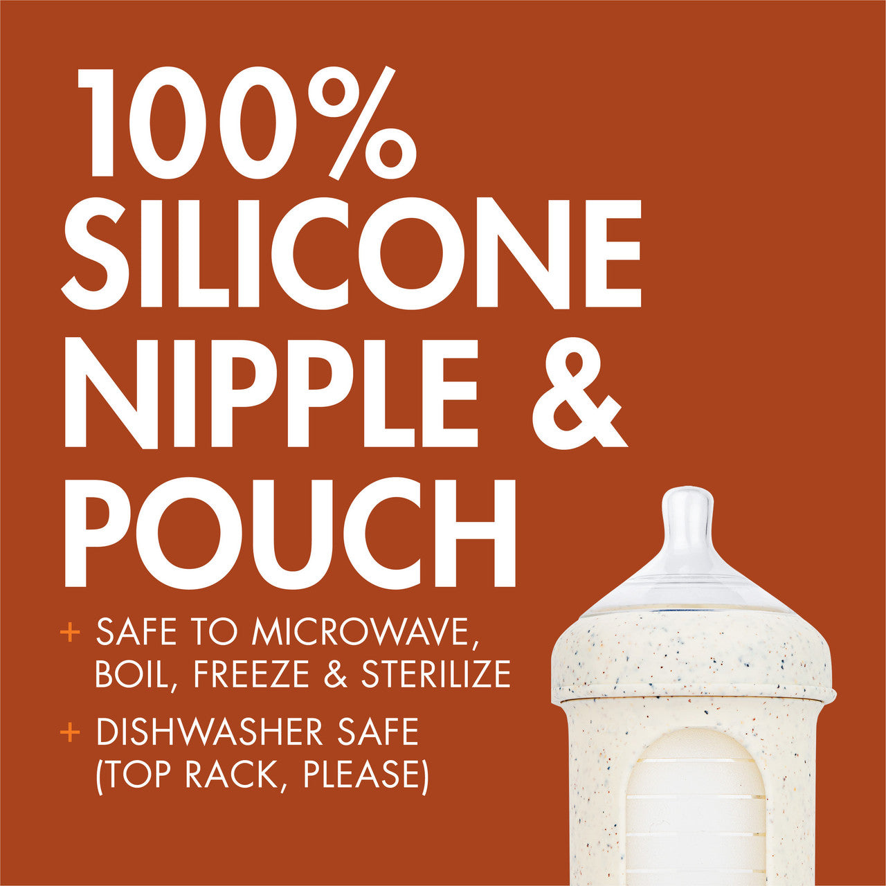 NURSH Silicone Pouch 8oz Bottle 3-pack