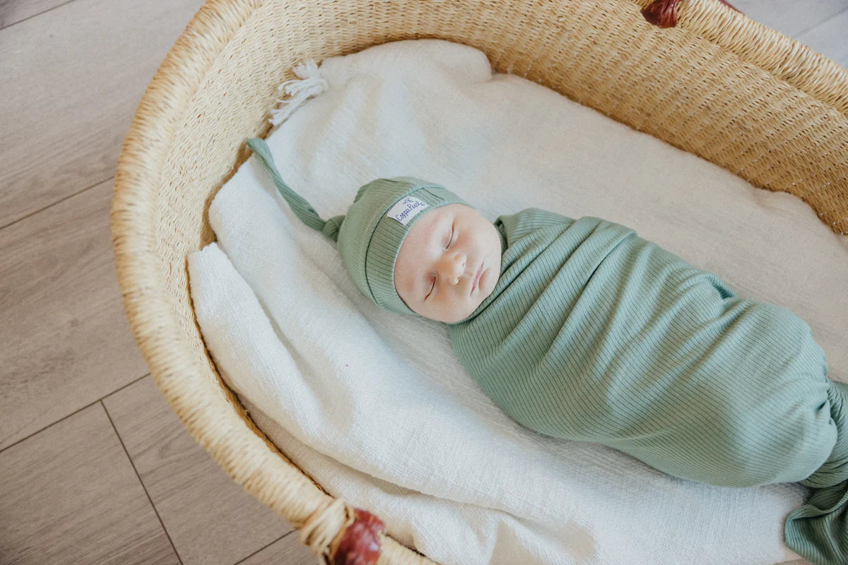 Clover Rib Knit Swaddle Blanket