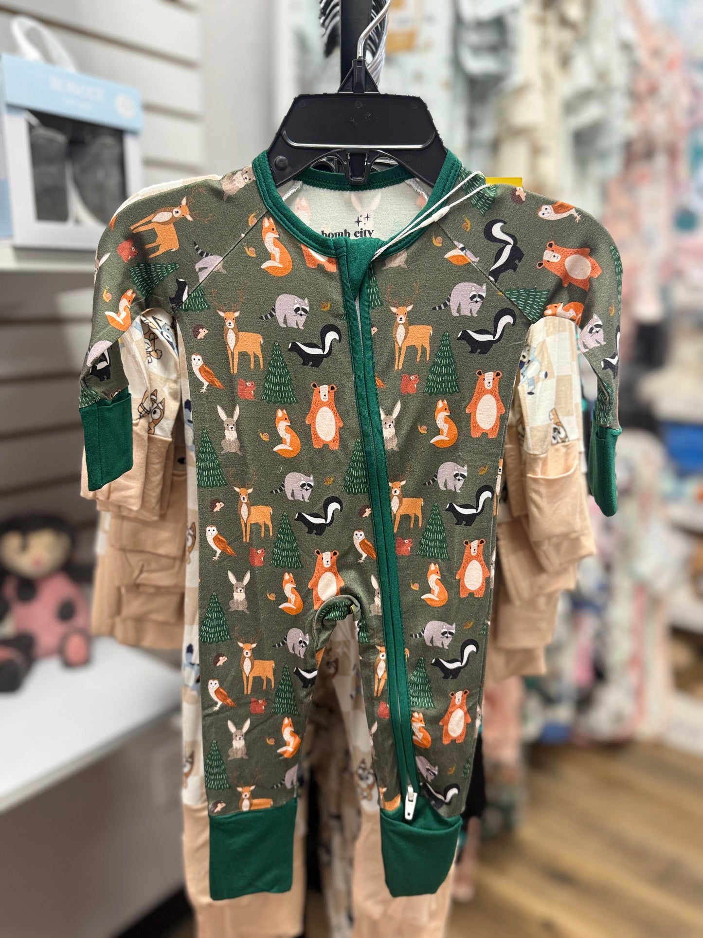 Forest Friends Convertible Zipper Romper