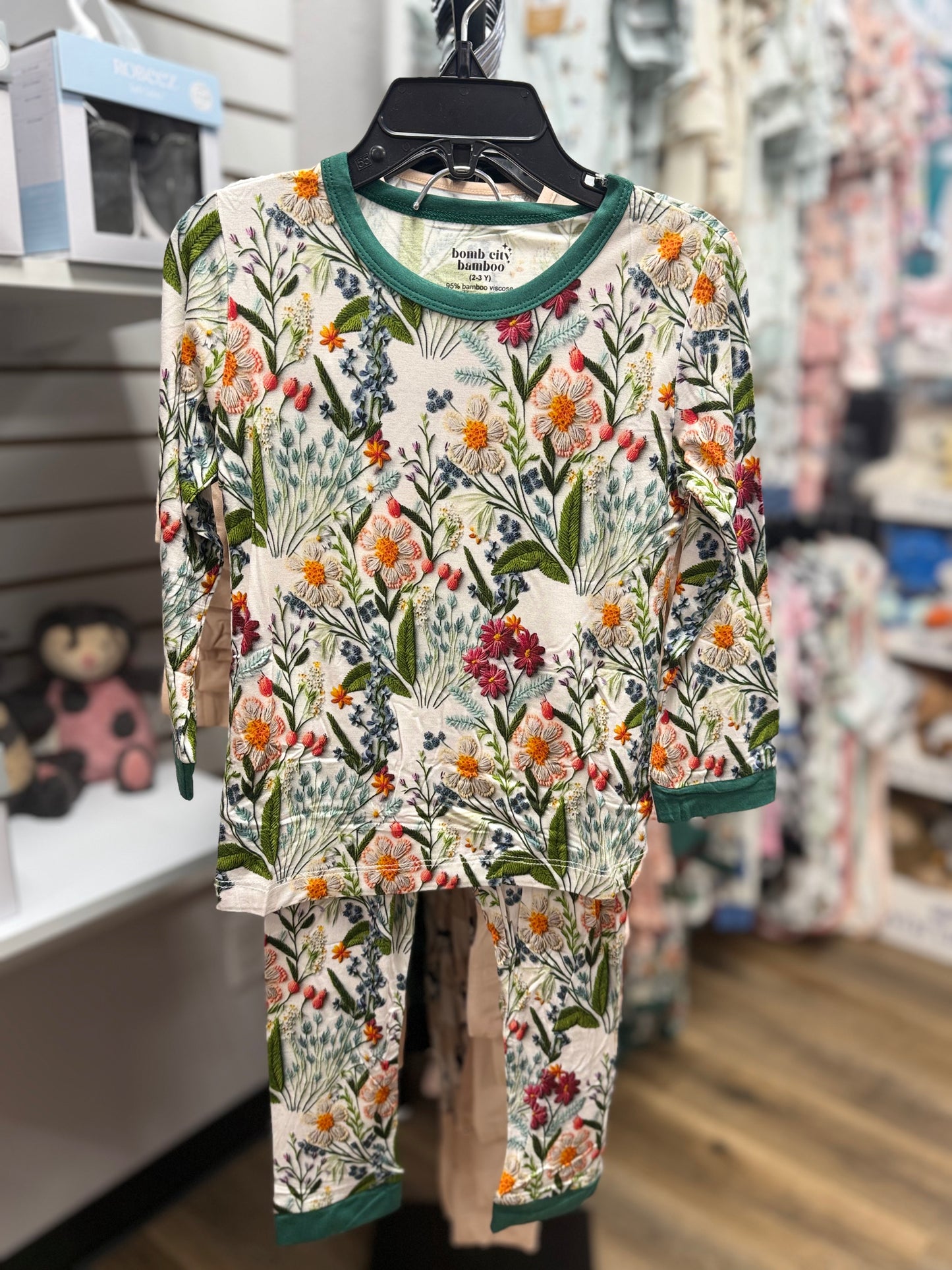 Floral Stitch 2 Piece Pajama Set