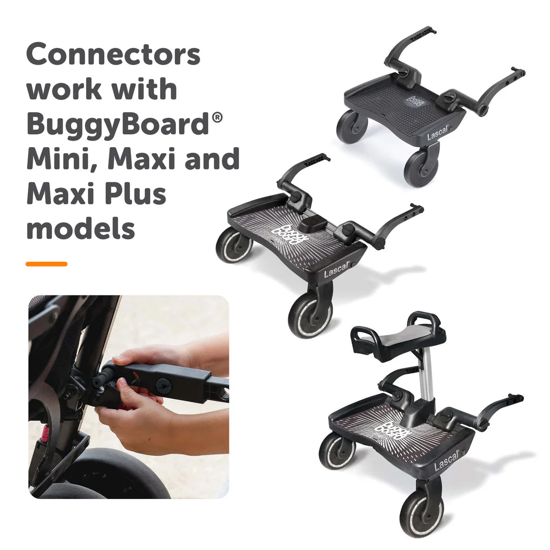 Lascal BuggyBoard Universal Connector Kit - Black