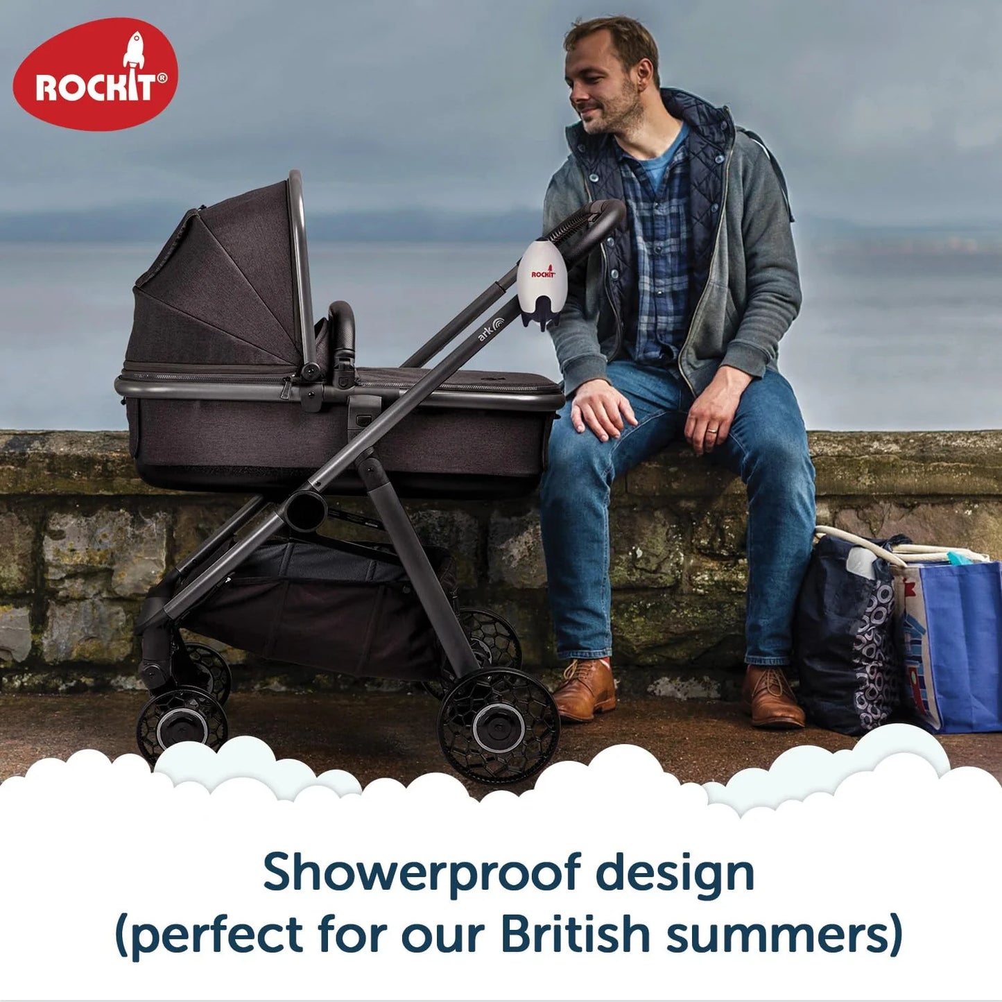Rockit Rocker- Rechargeable Portable Stroller Baby Rocker