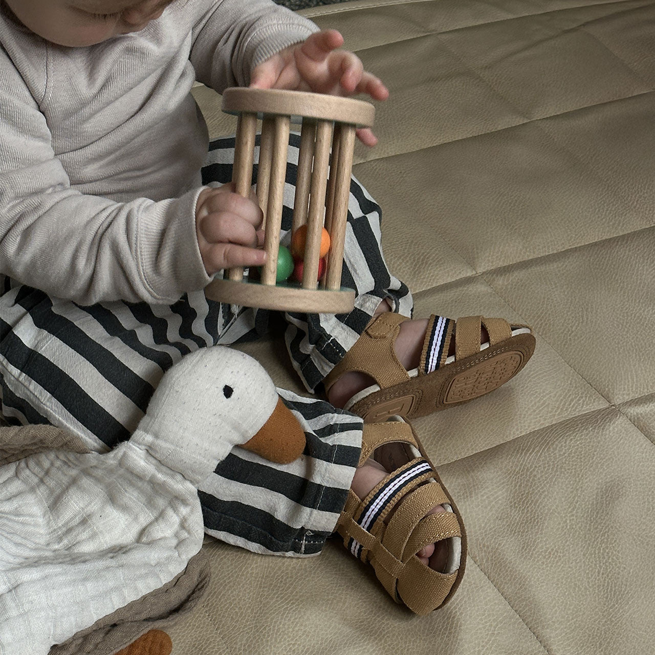 Stuart First Kicks Sandals in Tan