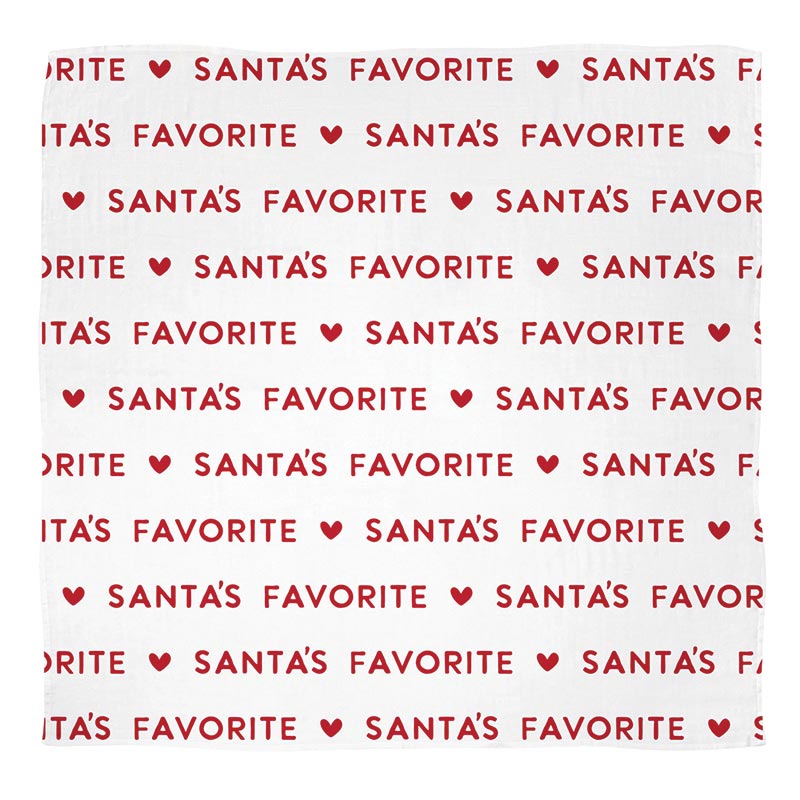 Holiday Swaddle Blanket + Plush Rattle