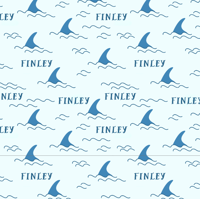 Sugar + Maple Personalized Bib | Shark Fin