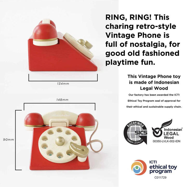 Vintage Wooden Phonev
