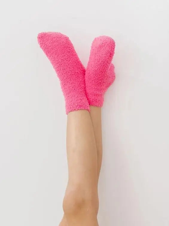 Bright Pink Cozy Socks