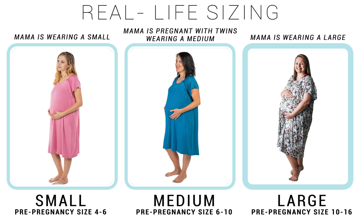 Maternity Mommy Labor and Delivery/ Nursing Gown - Blue