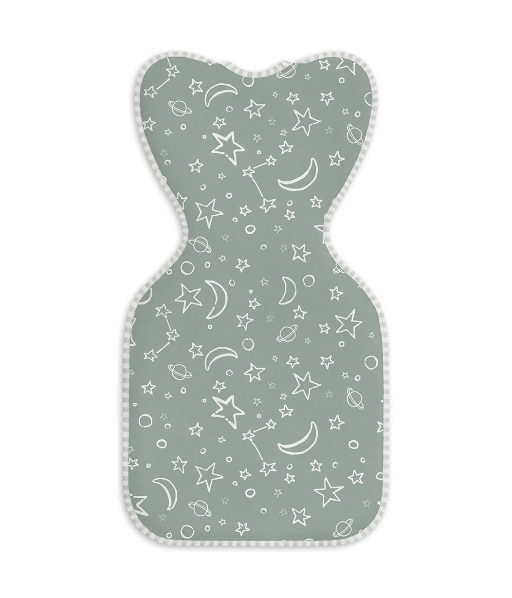 Swaddle Up 1.0 Tog Viscose From Bamboo - Olive Stars & Moon