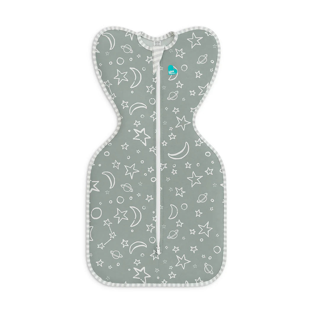 Swaddle Up 1.0 Tog Viscose From Bamboo - Olive Stars & Moon