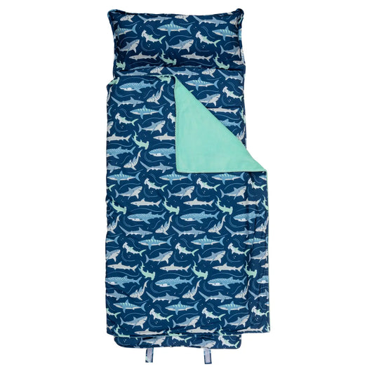 All Over Print Nap Mat - Navy Shark