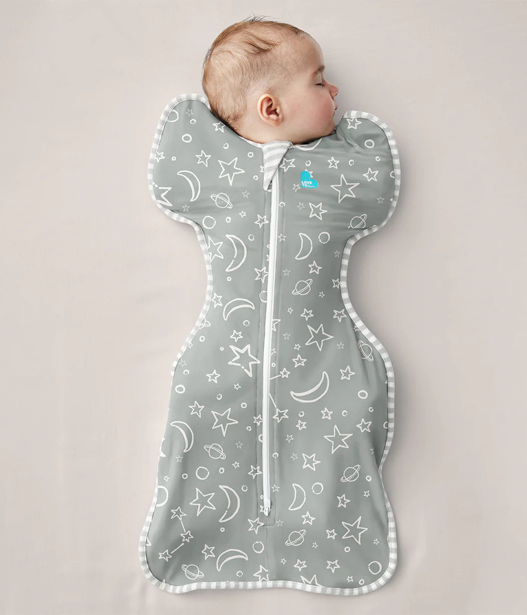 Swaddle Up 1.0 Tog Viscose From Bamboo - Olive Stars & Moon