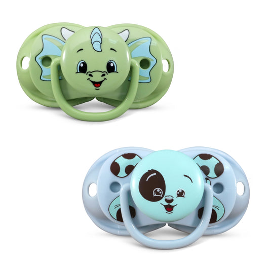 Keep-It-Kleen Pacifier 2PK - Dragon & Puppy