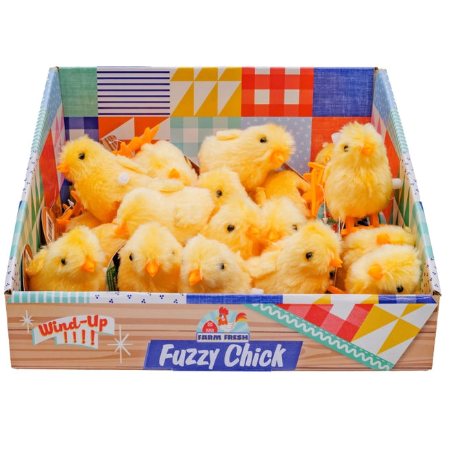 Farm Fresh Yellow Fuzzy Chick Wind Ups