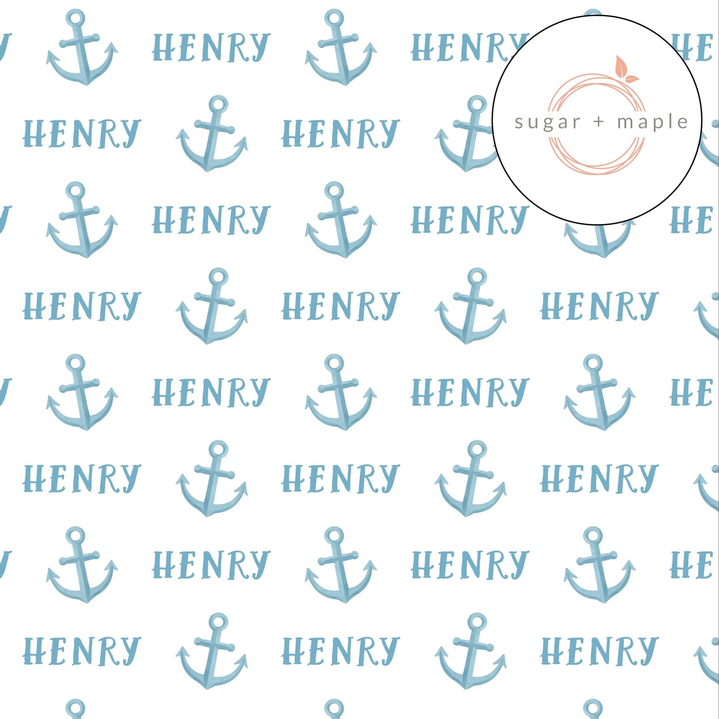 Sugar + Maple Personalized Bib | Anchors