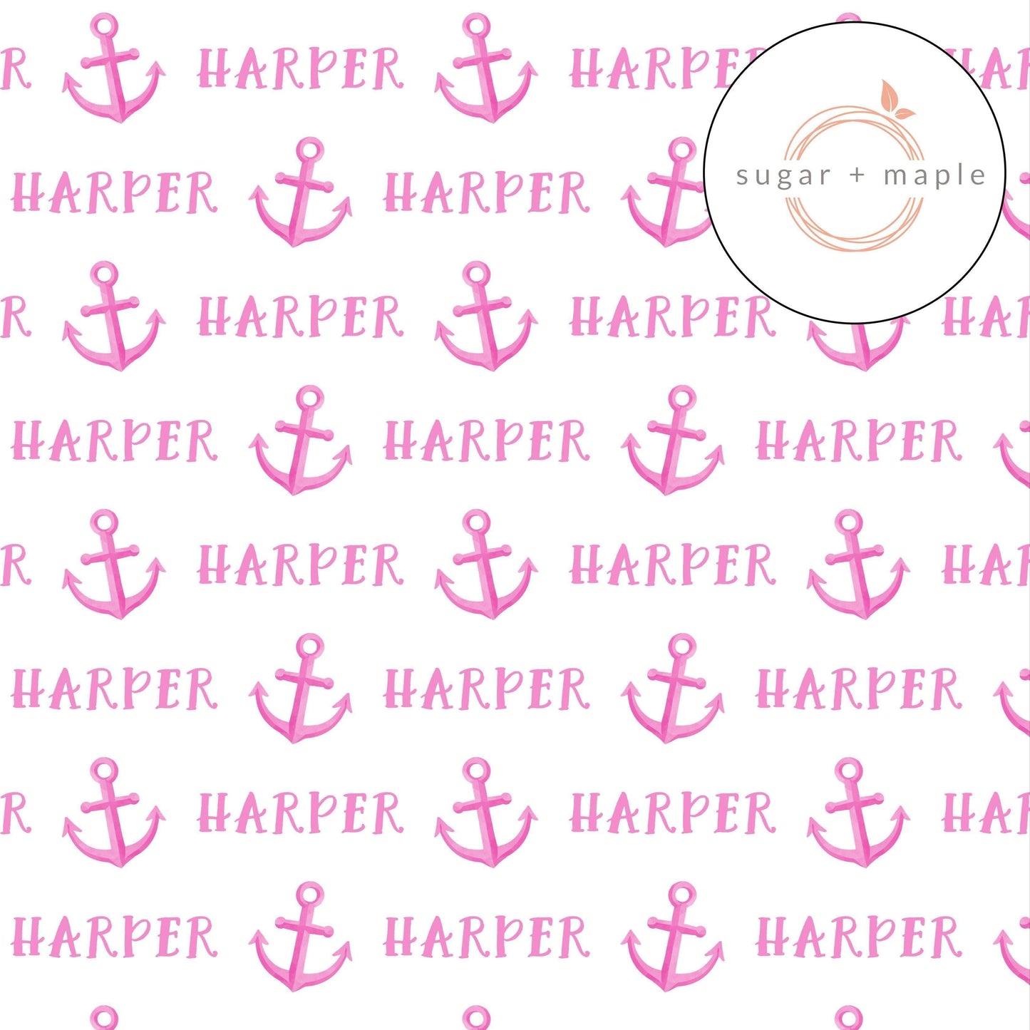 Sugar + Maple Personalized Bib | Anchors